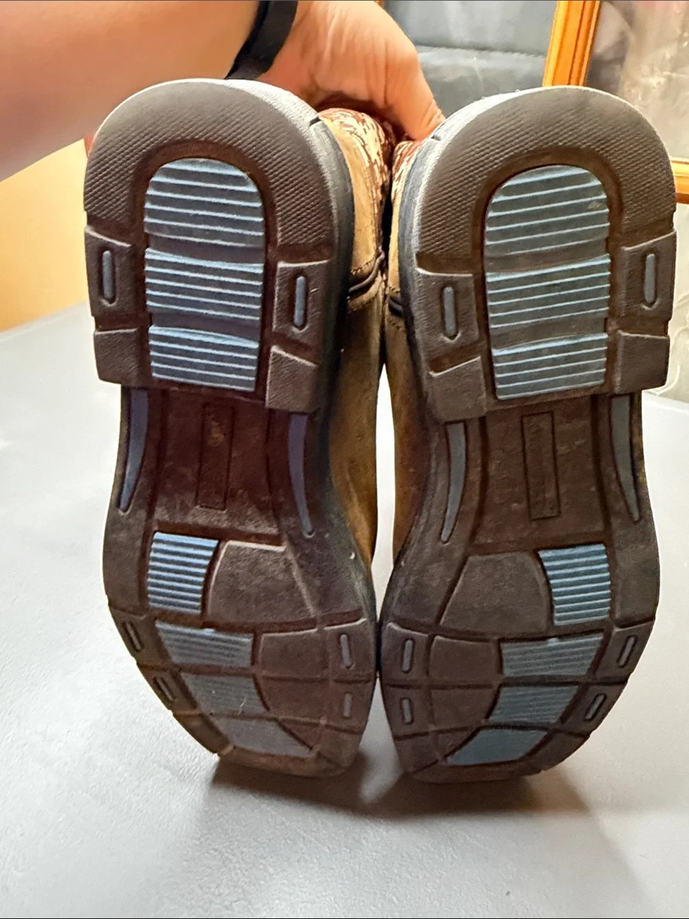 Kid’s Old West Brown/Camo Cowboy Boots. Size: 3